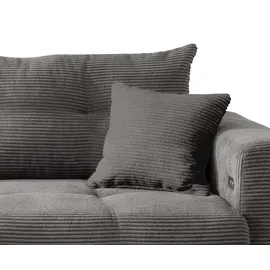 MID.YOU Eckcouch Cord 4-Sitzer Grau