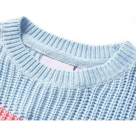 vidaXL Kinderpullover Gestrickt Blau 116