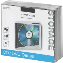 Vivanco CD/DVD Jewel Case (5-er Pack) schwarz
