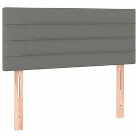 vidaXL Boxspringbett 100 x 200 cm Dunkelgrau
