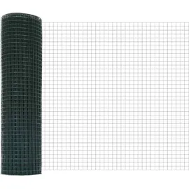 vidaXL Maschendrahtzaun 0,5 x 25 m Grün/Stahl