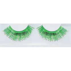 1 Paar Grüne Wimpern Metalloptik - OS