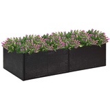 vidaXL Pflanzkübel Schwarz 157x80x40 cm Poly Rattan