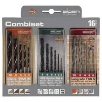 Alpen 801003100 16teilig Universal-Bohrersortiment