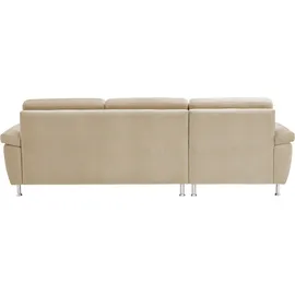 CALIZZA INTERIORS »Onyx L-Form«, Recamiere links oder rechts, wahlweise mit Bettfunktion, Breite 270 cm