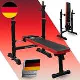 Hantelbank Mit Ablage, Verstellbare Höhe & Klappbar, Schwerlast Gewichtheben, He