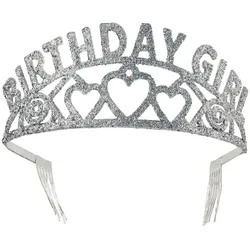 Glitzer Birthday Girl Krone - OS