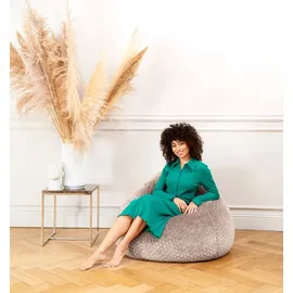 Sitting Point Sitzsack BeanBag Mink XXL Stoff Grau Taupe