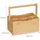 Relaxdays Besteckhalter 25 x 23 x 15,5 cm Holz/Bambus braun