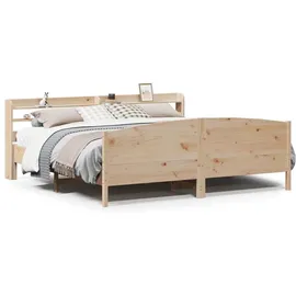 vidaXL Massivholzbett 180 x 200 cm Braun