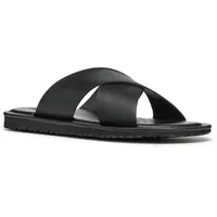 GEOX Herren U ERICE B Slide Sandal, Black, 43