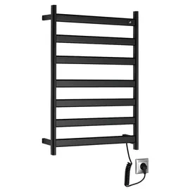 Sapho ELIAS Handtuchtrockner elektrisch Schwarz 490x730x110 mm