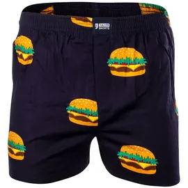 Happy Shorts Webboxershorts Burger/Pizza/Bier L 3er Pack