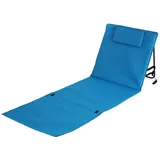 Strandmatte Klappbar mit Rückenlehne Strandliege Blau Camping Strandstuhl