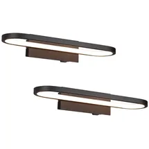Trio Spiegelleuchte 40 W Warmweiß Schwarz 40 cm