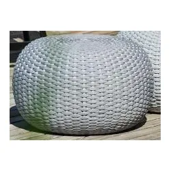 Outdoor Pouf MOON hellgrau Ø60cm, 35cm hoch