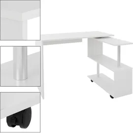 ML-Design Eckschreibtisch drehbar L-Form Weiß