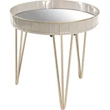 Haku-Möbel HAKU Möbel Beistelltisch Spiegelglas gold-taube 51,0 x 51,0 x 50,0 cm