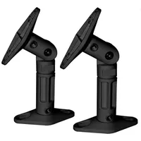 Maclean Brackets Maclean MC-528 2X Wandhalterung für Lautsprecher 1 Paar Boxen Halter Schwarz Lautsprecherhalterung