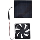 banapoy Solarpanel-Ventilator-Bausatz, 10W 12V Einzelner solarbetriebener Abluftventilator, Wasserdicht Tragbar Fensterabzugsventilator für Camping Gewächshaus Gazebo Hühnerstall Outdoor