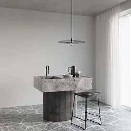 Sollux Lighting Pendelleuchte Designleuchte Hängelampe Retro Rad Wohnzimmerlampe schwarz D 45 cm