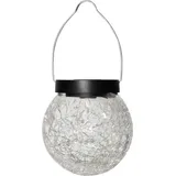 StarTrading LED Solar Laterne Glaskugel hängend Bruchglas Optik Lichtsensor D:12cm