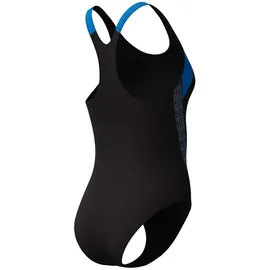 Speedo Hyperboom Splice Laneback Badeanzug lagoon blue - UK 32