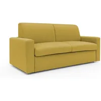 Divani.store - Kansas Schlafsofa Mit 20 Cm Hohen Matratze Aus Wasserfestem Baumwollmischgewebe T13 192 Cm (mat. 140x197) Gelb