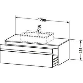 Duravit Ketho Waschtischunterschrank, 1 Auszug,