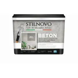STILNOVO Betonfarbe Hellgrau 6 kg mineralischer Echtbeton