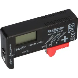 kraftmax LCD Akku- und Batterietester für Batterien und Akkus AAA AA C D und 9V