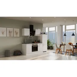 Flex-Well Küchenzeile Kopenhagen 220 cm Weiß matt