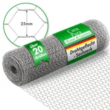 Floordirekt PVC Maschendrahtzaun Karat 0,5 x 10 m silber