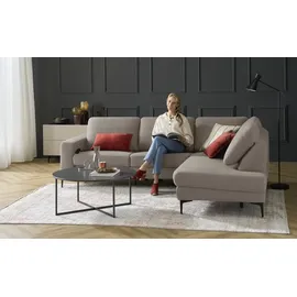 Max Schelling Eckcouch Mikrofaser 2-Sitzer Braun
