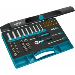 HAZET Steckschlüssel-Satz 855-1 Vierkant hohl 6,3 mm (1/4 Zoll) Außen-Sechskant-Tractionsprofil, Außen TORX Profil, Innen TORX Profil, Schlitz Profil, Kreuzschlitz Profil PH, Innen-Sechskant Profil Anzahl Werkz