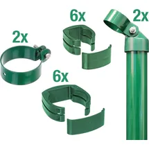GAH Alberts Zaunanschluss-Set 80 - 150 cm Grün/Stahl