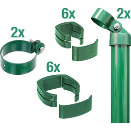 GAH Alberts Zaunanschluss-Set 80 - 150 cm Grün/Stahl