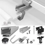 K2 Systems SolidRail Set SolidHook 3S+ auf Ziegel Schrägdach für Pfannenziegel