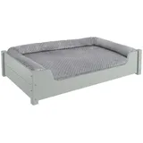 Erst-Holz Hundebett Luxuriöses 100 x 60 cm grau