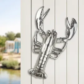 Gilde Figur, Wandobjekt Lobster silberfarben - (H) 41,5 cm | Gr.: onesize