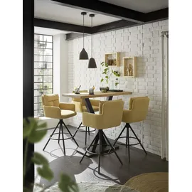 Stolkom Barhocker Sofia 54 x 60 x 103,5 cm Gelb/Schwarz
