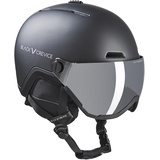 Black Crevice Skihelm Davos mit Visier, schwarz, L (59-61 cm)