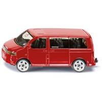 siku 1070, VW Multivan, Metall/Kunststoff, Rot, Öffenbare Heckklappe, Anhängerkupplung