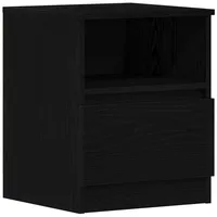 VidaXL Nachttische 2er Set Schwarz Eiche 40x40x50 cm aus