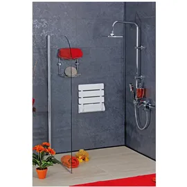 GAH Alberts Duschklappsitz Kunststoff Wandbefestigung 315 x 225 mm weiß