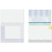 Sigel HO301 Schreibunterlage Jahresplan Weiß B x H 595 mm 410 - Die Schreibtischunterlage schützt Ihren Schreibtisch im Büro und im Homeoffice. Das hochwertige Papier lässt sich angenehm beschreiben und ist für alle Maustypen geeignet. Die Schreibunterlage bietet jede Menge Platz für Ihre Notizen - Ideen - Termine und Aufgaben und lässt sich wie einen Abreißblock nutzen. Der stabile - rutschfeste Rückenkarton und die spezielle Leimung an Ober- und Unterkante lässt die Unterlage plan aufliegen und verhindert Eselsohren. Mit abgerundeten Kanten. <ul><li> Maße: 59,5 x 41 cm (B x H) </li><li> punktkariert (dotted) </li><li> Jahreskalender </li><li> 3 Jahre/1 Seite </li><li> Werkstoff: Papier </li><li> Farbe: weiß </li><li> Typbezeichnung des Motivs: Dotted </li><li> 30 Bl.</li></ul>  (HO301)