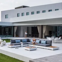 Jati & Kebon Set Loungesystem Bari II - wie abgebildet, Farbe wählbar - ohne Dekokissen