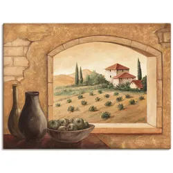 Wandbild ARTLAND "Toskana", beige (farbe bild(er): naturfarben), B:80cm H:60cm, Bilder, als Alubild, Outdoorbild, Leinwandbild, Poster in verschied. Größen