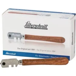 BOHLE Glasschneider Edelstahl mit Holzheft