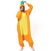 Katara Partyanzug Bauernhoftiere Jumpsuit Kostüm für Erwachsene S-XL, (155-165cm) rot Körpergröße M (155-165 cm)